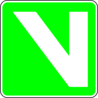 via verde sign