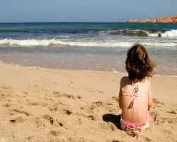 child on beach