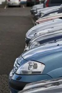 Row of parked cars