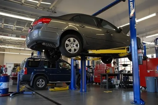 car in garage