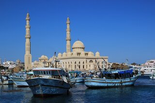 mosque harbour hurghada egypt