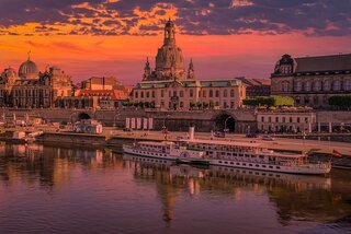 dresden city and river scene