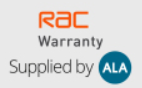 RAC Warranty supplied by ALA