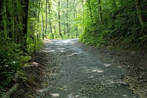 road with potholes