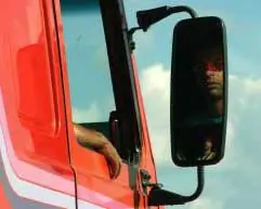 Truck cab window and wing mirror