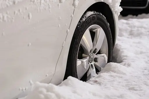 car in snow