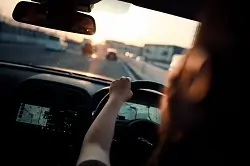 car and young woman