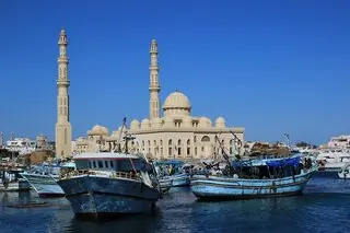 mosque harbour hurghada egypt